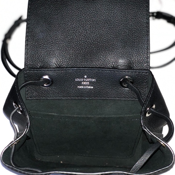 Calfskin Lockme Black Backpack - Picture 3 of 3